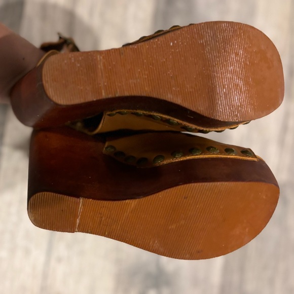 Jeffrey Campbell Snick Leather Studded Vintage Platforms Size 7 - Picture 3 of 10